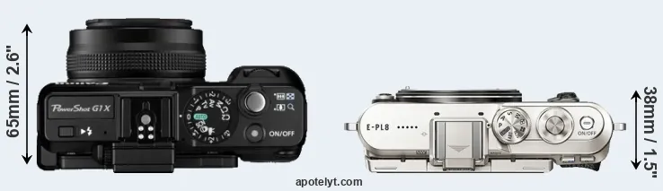 Compare G1X versus E-PL8 top