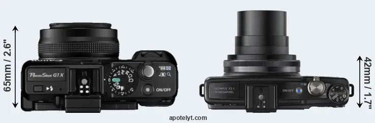 Compare G1X versus XZ-1 top