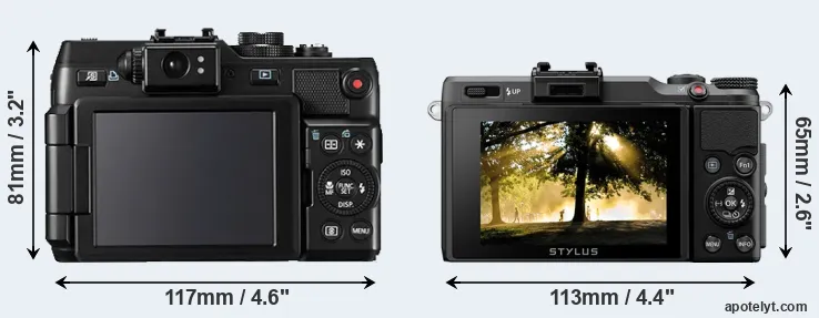 Comparison G1X or XZ-2 rear