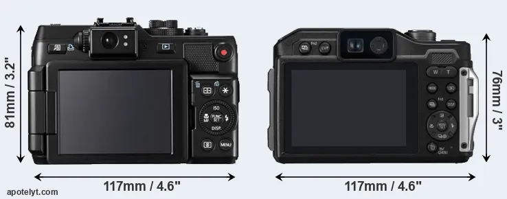 Comparison G1X or FT7 rear