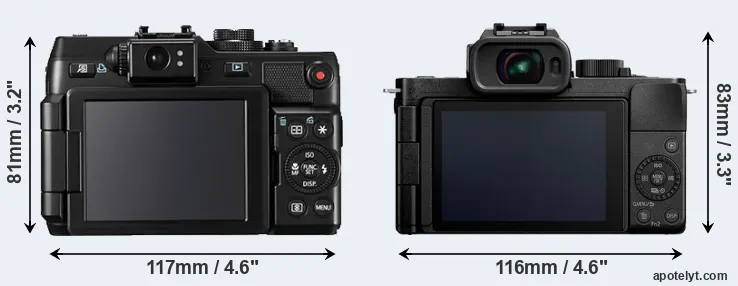 Comparison G1X or G110 rear