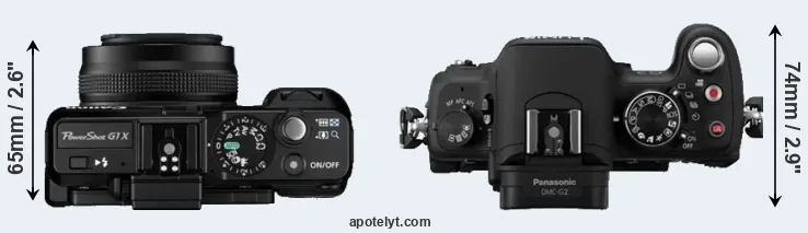Compare G1X versus G2 top