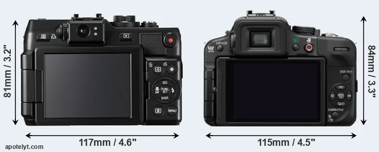 Comparison G1X or G3 rear