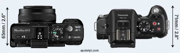 Compare G1X versus G5 top
