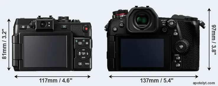Comparison G1X or G9 rear