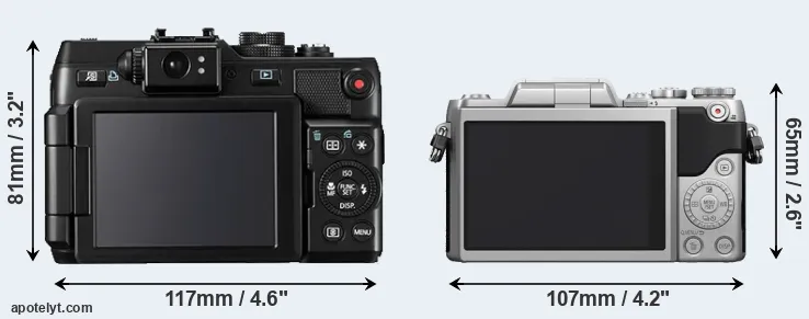 Comparison G1X or GF7 rear