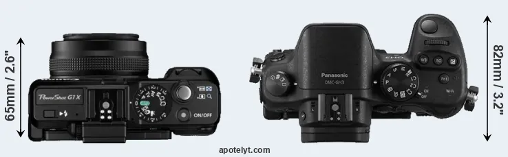 Compare G1X versus GH3 top