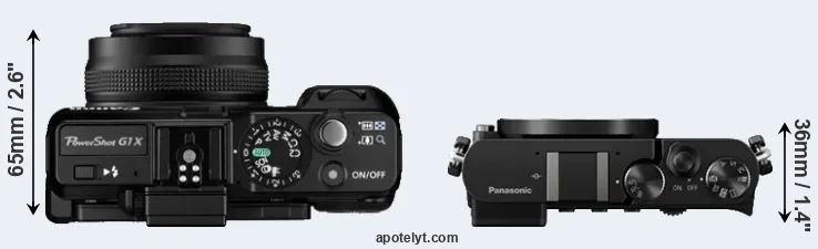 Compare G1X versus GM5 top