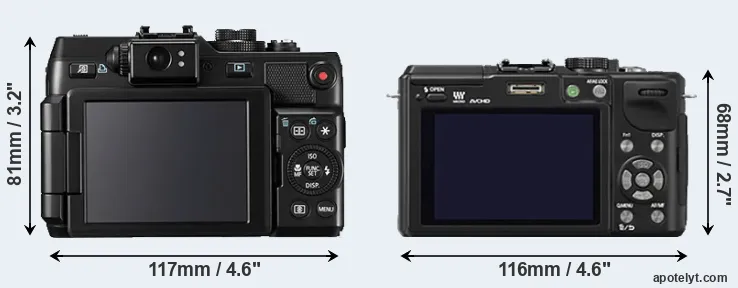 Comparison G1X or GX1 rear