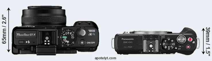 Compare G1X versus GX1 top