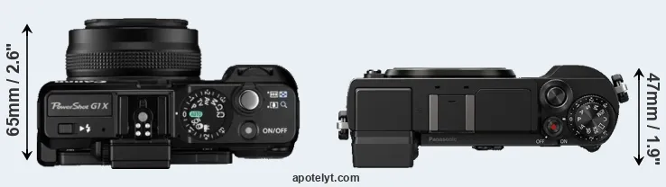Compare G1X versus GX9 top