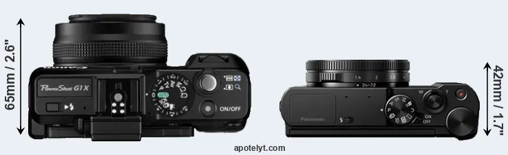 Compare G1X versus LX10 top