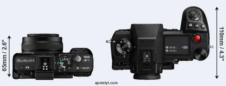 Compare G1X versus S1H top