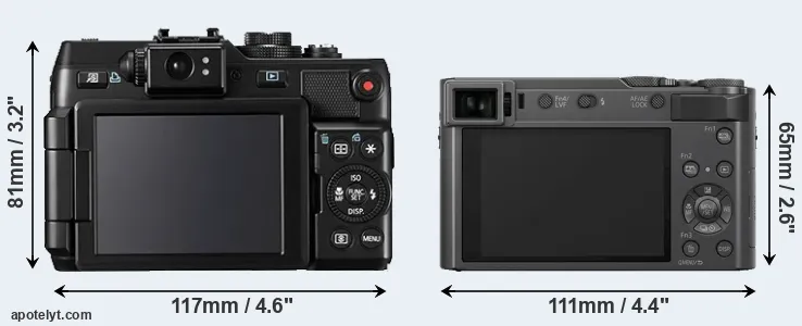Comparison G1X or TZ200 rear