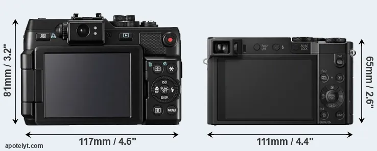 Comparison G1X or ZS100 rear