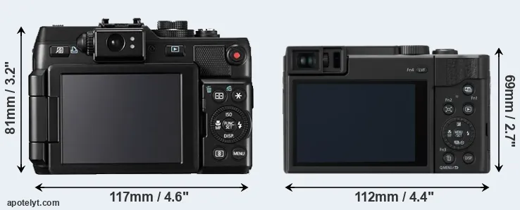 Comparison G1X or ZS80 rear