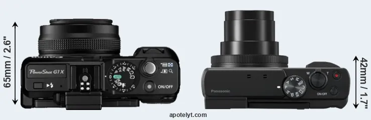 Compare G1X versus ZS80 top