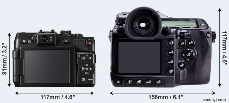 Comparison G1X or 645D rear