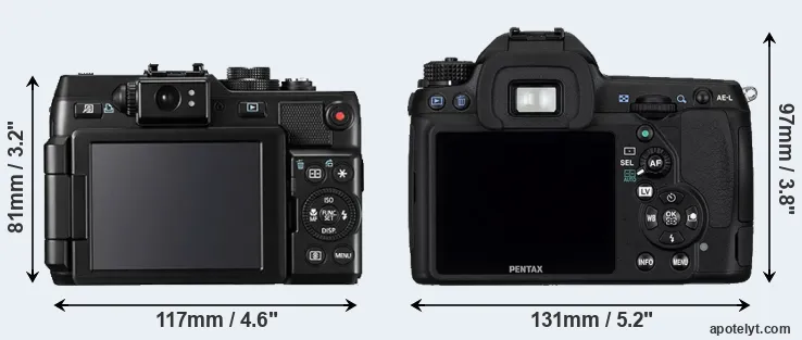 Comparison G1X or K-5 rear