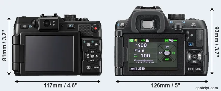 Comparison G1X or K-70 rear