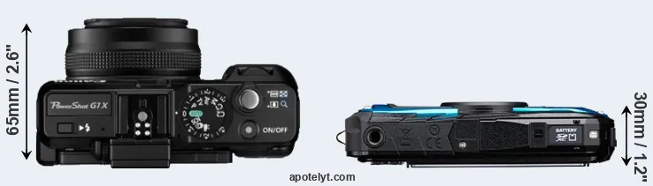 Compare G1X versus WG-90 top