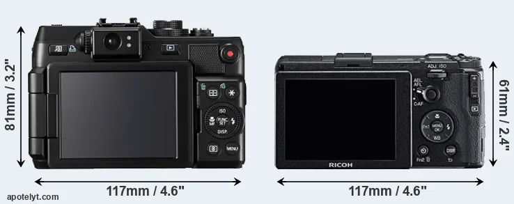 Comparison G1X or GR rear