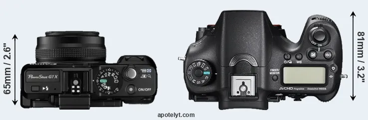 Compare G1X versus A77 II top