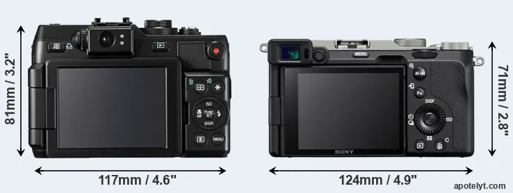 Comparison G1X or A7C rear