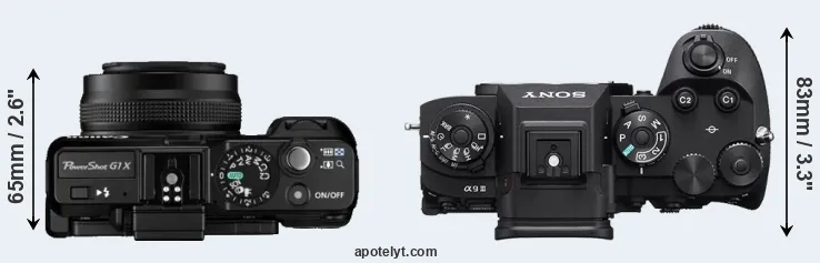 Compare G1X versus A9 III top