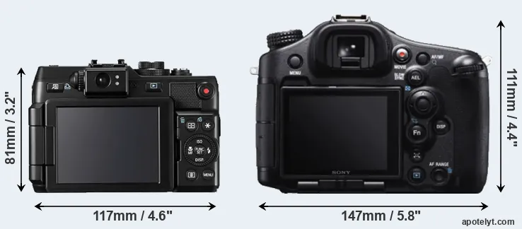 Comparison G1X or A99 rear