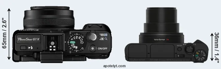 Compare G1X versus HX80 top