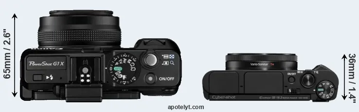 Compare G1X versus HX99 top
