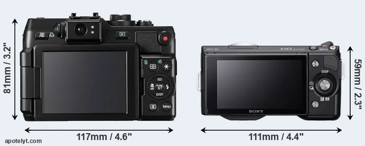 Comparison G1X or NEX-5N rear