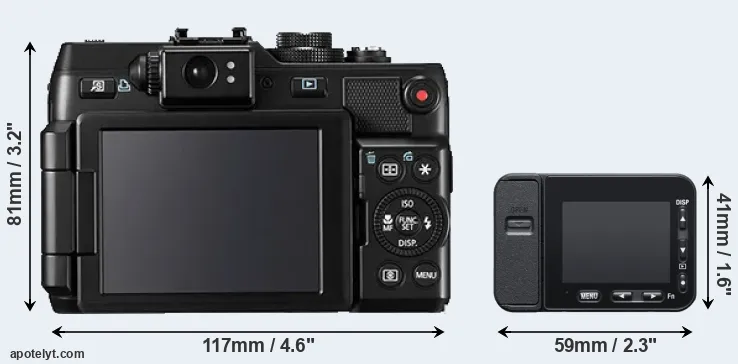 Comparison G1X or RX0 II rear