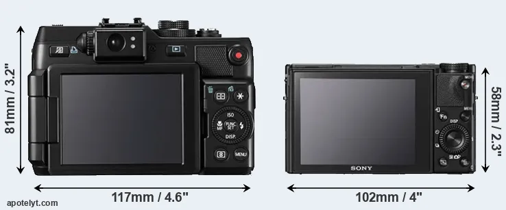 Comparison G1X or RX100 V rear