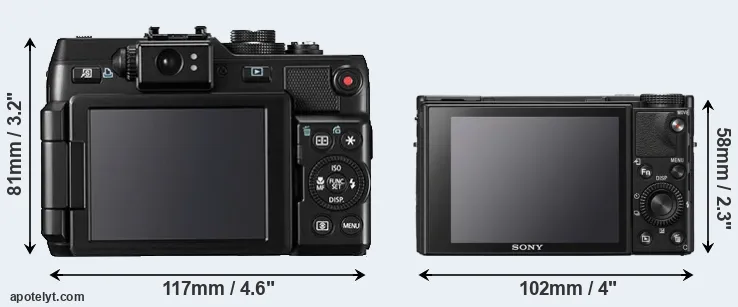 Comparison G1X or RX100 VII rear