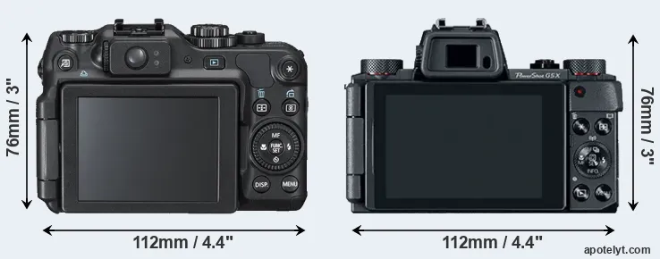 Comparison G12 or G5X rear