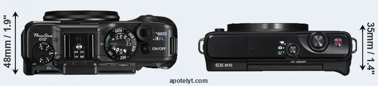 Compare G12 versus M10 top
