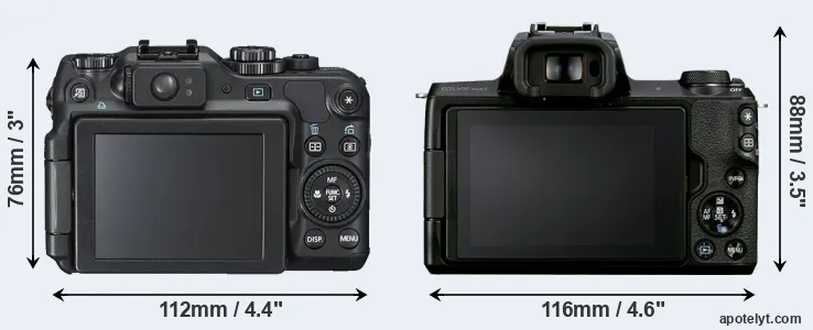 Comparison G12 or M50 Mark II rear