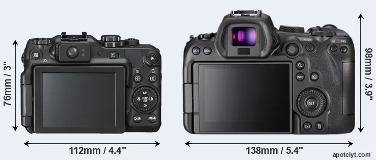 Comparison G12 or R6 rear