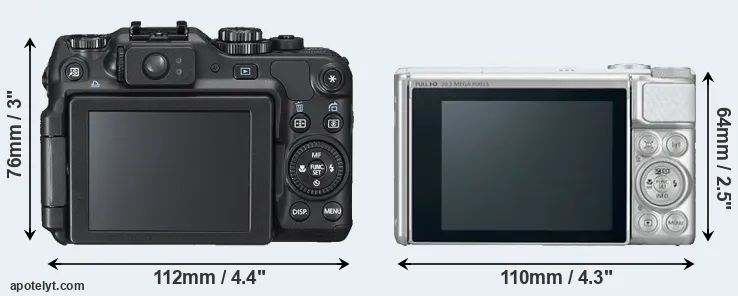Comparison G12 or SX730 rear
