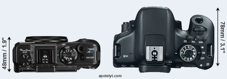 Compare G12 versus T6i top