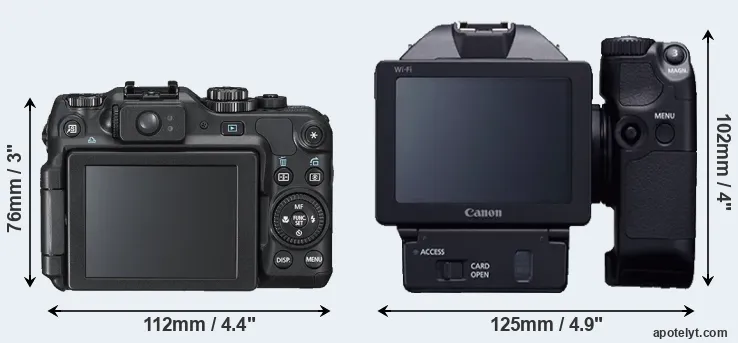 Comparison G12 or XC10 rear