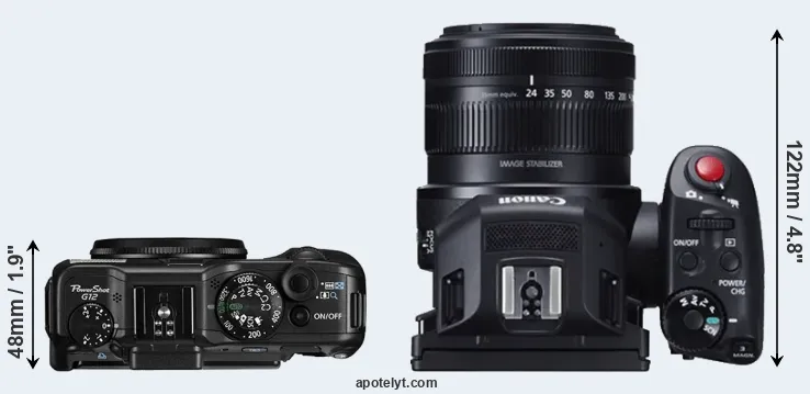 Compare G12 versus XC10 top