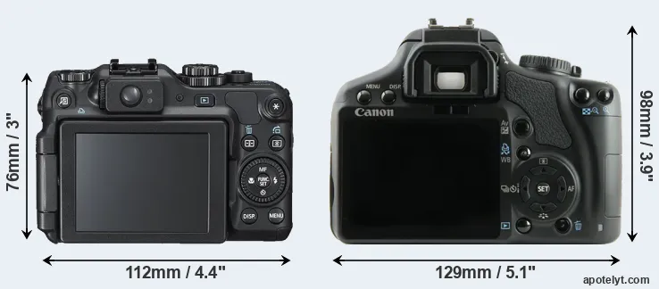 Comparison G12 or XSi rear