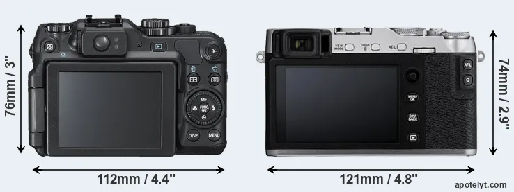 Comparison G12 or X-E3 rear