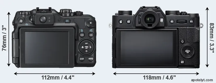Comparison G12 or X-T20 rear