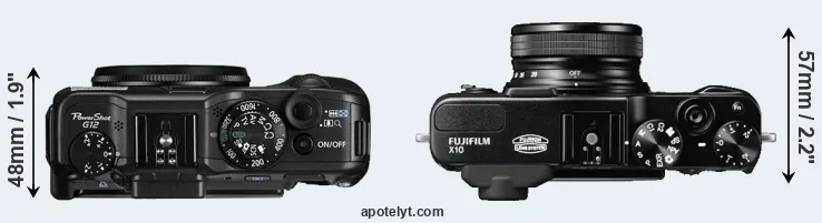 Compare G12 versus X10 top