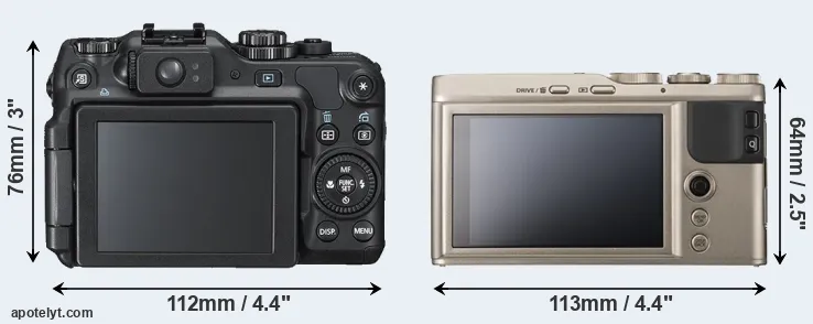 Comparison G12 or XF10 rear