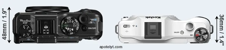 Compare G12 versus S-1 top